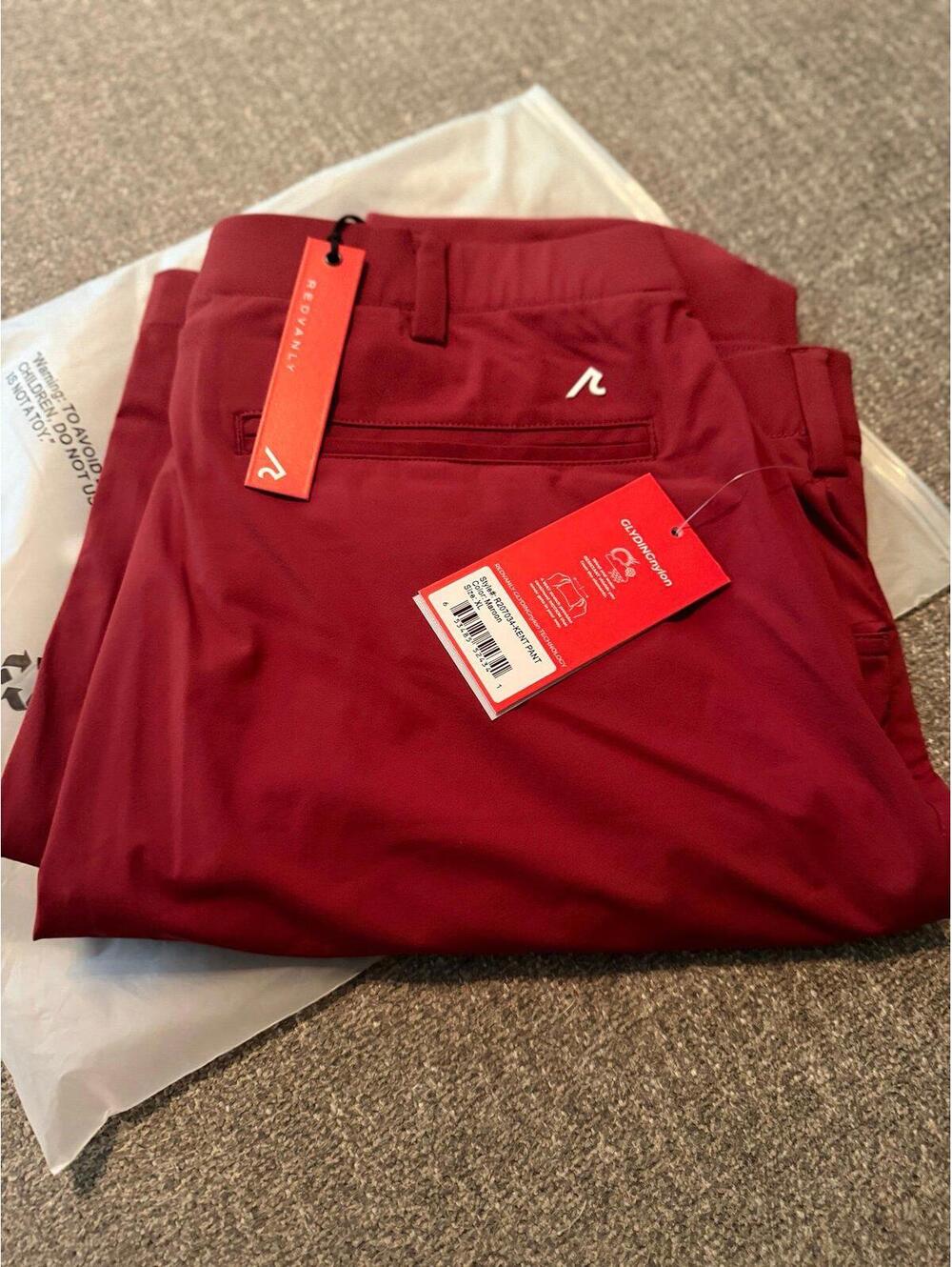Redvanly Kent Golf Pants. Maroon, XL NWT.